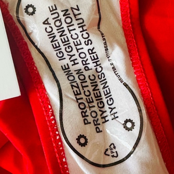 Meet Curve Vibrant Red High-Waisted Ruched Swim Bottoms, NWT, Size XL - Picture 7 of 11